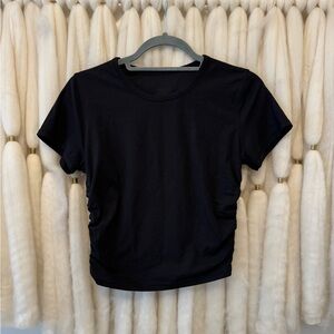 lululemon All It Takes Ribbed Nulu T-Shirt, Black, Sz 8